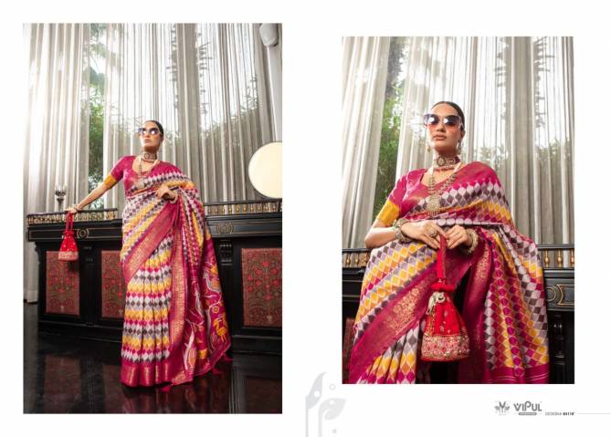 Kashmir Beauty By Vipul Printed Designer Sarees Wholesale market In Surat